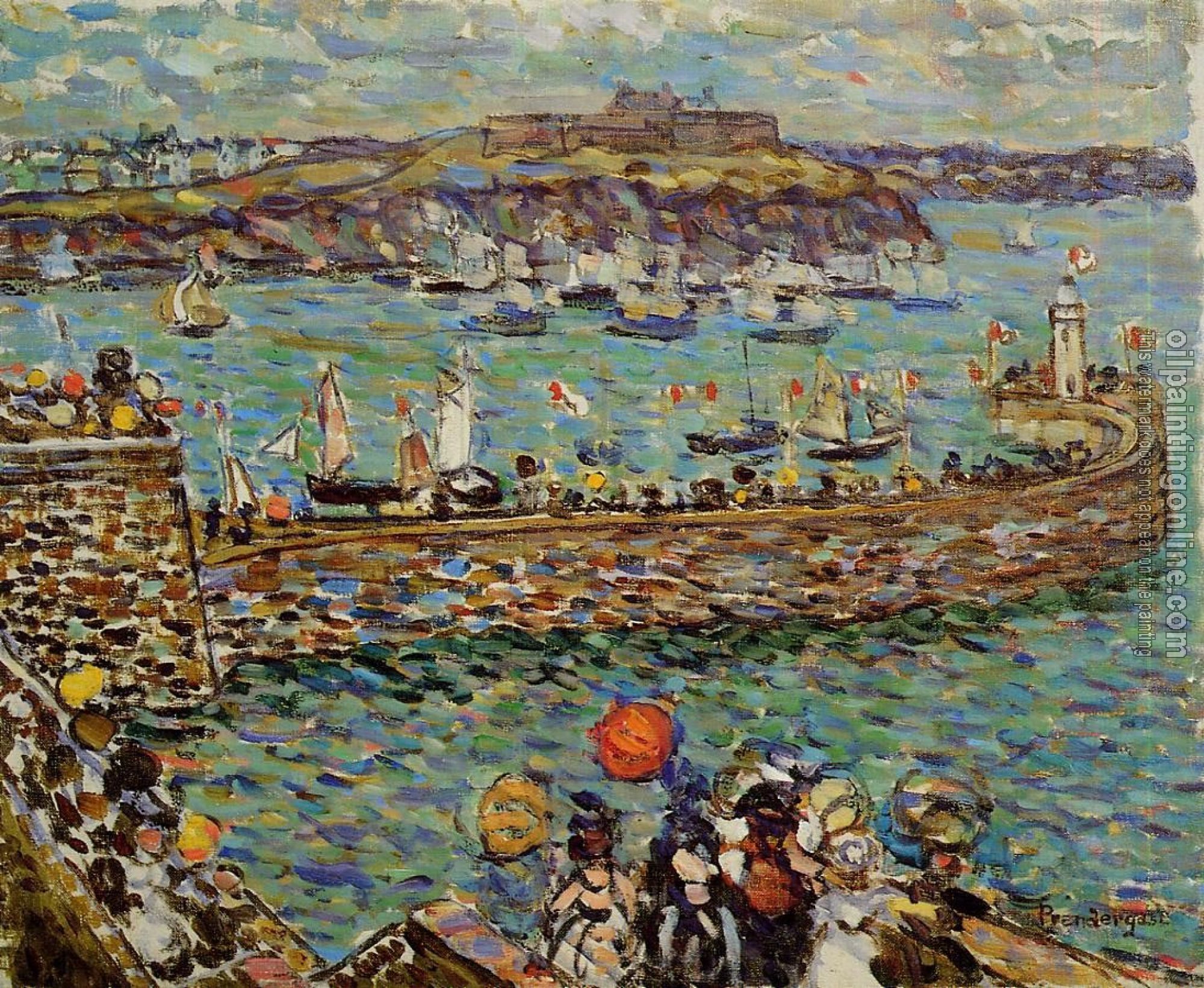 Prendergast, Maurice Brazil - Lighthouse at St Malo